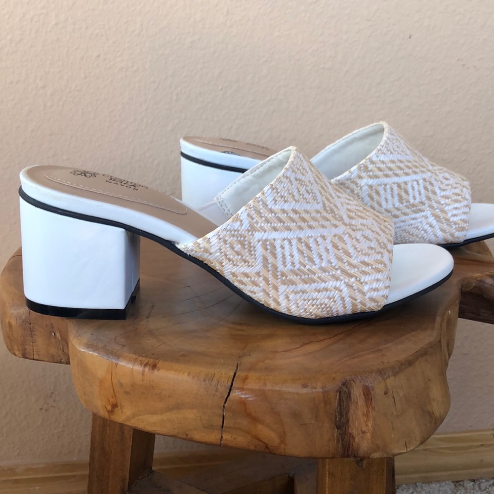 Brand new white and gold shoes by AVON